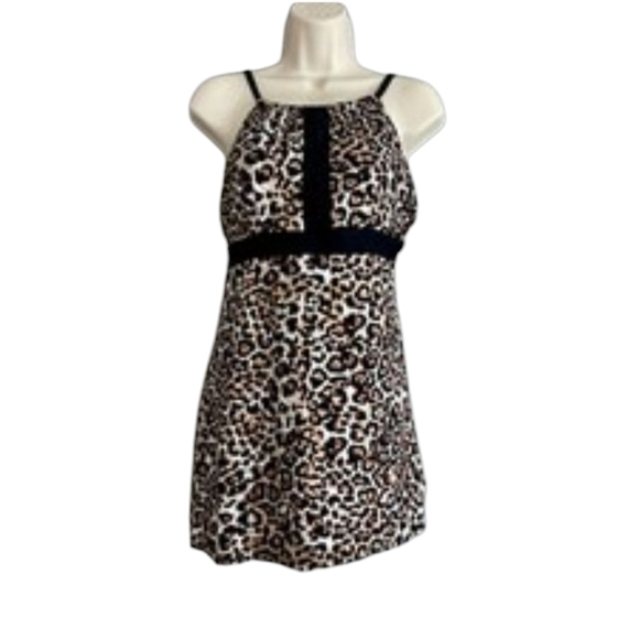 Alisha Levine Leopard Print One Piece Swimsuit - 10 - Picture 1 of 9